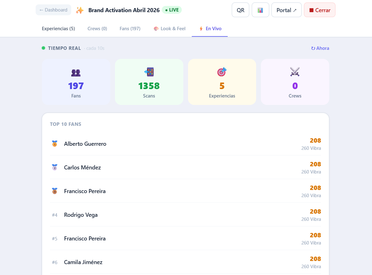 Experience Manager en vivo